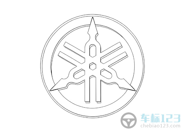 雅馬哈YAMAHA車(chē)標(biāo)志簡(jiǎn)筆畫(huà)圖片